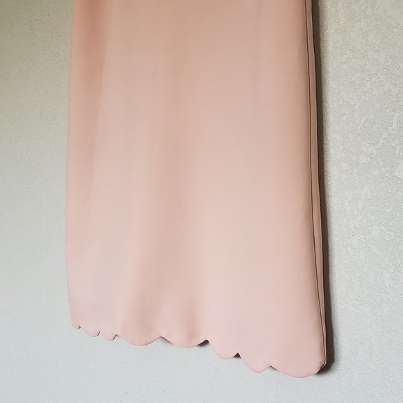 Light Pink Low V-Neck Sleeveless Mini Dress - Picture 3 of 6